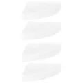 Étagères d'angle flottantes 4pcs blanc brillant 25x25x3,8cm MDF