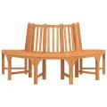 Banc demi-circulaire tour d'arbre Ø208cm bois massif eucalyptus