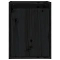 Armoires murales 2 pcs Noir 30x30x40 cm Bois de pin massif