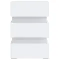 Table de chevet à LED blanc 45x35x67 cm bois d'ingénierie