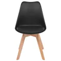 Chaises à manger lot de 2 Noir Plastique