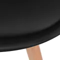 Chaises à manger lot de 2 Noir Plastique