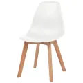 Chaises à manger lot de 4 Blanc Plastique