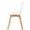 Chaises à manger lot de 4 Blanc Plastique