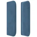 Tête de lit avec oreilles Bleu foncé 203x16x78/88 cm Velours