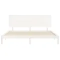 Cadre de lit sans matelas blanc 200x200 cm bois massif de pin