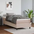 Cadre de lit sans matelas cappuccino 90x200 cm similicuir