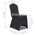 Housse de chaise extensible 4 pcs Anthracite