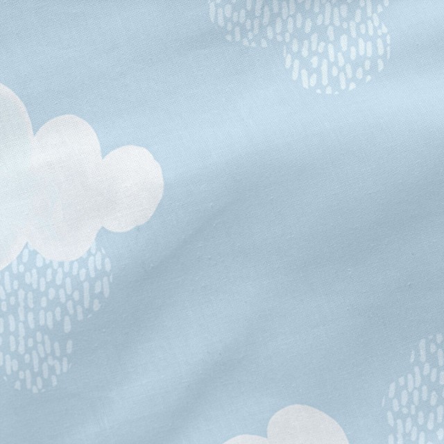 Quilt Cover without Filling HappyFriday Basic Kids Clouds Blue 105 x 2