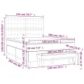 cadre de lit avec matelas Gris 140x200 cm Similicuir