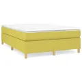 Cadre de lit sans matelas vert 140x190 cm tissu