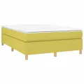 Cadre de lit sans matelas vert 140x190 cm tissu