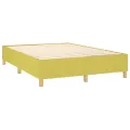 Cadre de lit sans matelas vert 140x190 cm tissu