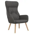 Chaise de relaxation Gris foncé Tissu