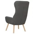 Chaise de relaxation Gris foncé Tissu