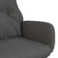 Chaise de relaxation Gris foncé Tissu