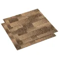 Carreaux de tapis de sol 20 pcs 5 m² Marron