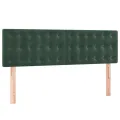 cadre de lit et matelas Vert foncé 140x190cm Velours