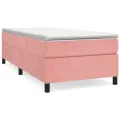cadre de lit avec matelas Rose 90x190 cm Velours