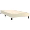 cadre de lit avec matelas Crème 100x200cm Similicuir