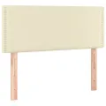 cadre de lit avec matelas Crème 100x200cm Similicuir