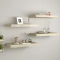 Étagères murales flottantes 4 pcs chêne 60x23,5x3,8 cm MDF