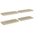 Étagères murales flottantes 4 pcs chêne 60x23,5x3,8 cm MDF