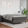cadre de lit avec matelas Gris 120x200 cm Similicuir