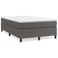 cadre de lit avec matelas Gris 120x200 cm Similicuir