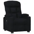 Fauteuil inclinable électrique Noir Tissu
