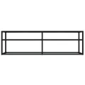 Meuble TV marbre blanc 140x40x40,5 cm verre trempé