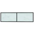 Meuble TV marbre blanc 140x40x40,5 cm verre trempé