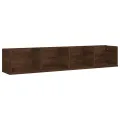 Étagère murale à CD Chêne marron 100x18x18 cm Bois d'ingénierie
