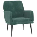 Fauteuil Vert foncé 62x79x79 cm Velours