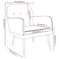 Fauteuil Vert foncé 62x79x79 cm Velours