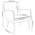 Fauteuil Jaune 62x79x79 cm Velours