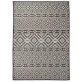 Tapis à tissage plat d'extérieur 200x280 cm Rayures noires