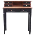 Bureau d'écriture et tiroirs 90x50x101 cm bois massif d'acajou