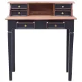 Bureau d'écriture et tiroirs 90x50x101 cm bois massif d'acajou