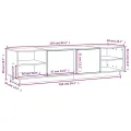Meuble TV 156x40x40 cm Bois de pin massif