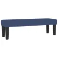 cadre de lit avec matelas Bleu 200x200 cm Tissu