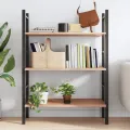Étagère murale marron clair 100x60x2cm bois chêne massif traité