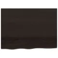 Étagère murale marron foncé 80x60x2 cm bois chêne massif traité