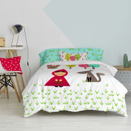 Dekbedovertrek set HappyFriday Mr Fox Grandma Multicolour Bed van 80/9