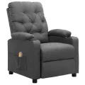 Fauteuil de massage Gris clair Tissu