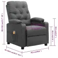 Fauteuil de massage Gris clair Tissu
