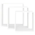 Étagères murales sous forme de cube 3 pcs Blanc MDF