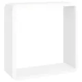 Étagères murales sous forme de cube 3 pcs Blanc MDF