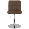 Chaises pivotantes à manger lot de 2 marron tissu