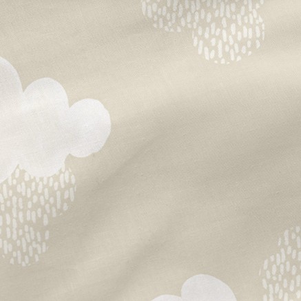 Housse de couette non rembourrée HappyFriday Basic Kids Clouds Beige 2